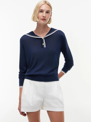 Tommy Hilfiger Lacivert Kadın Triko Kazak WW0WW50092C1G