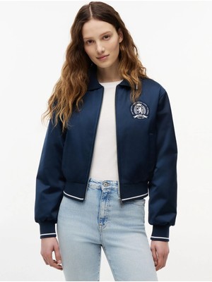 Tommy Jeans Lacivert Kadın Nakışlı Ceket DW0DW23153C1G