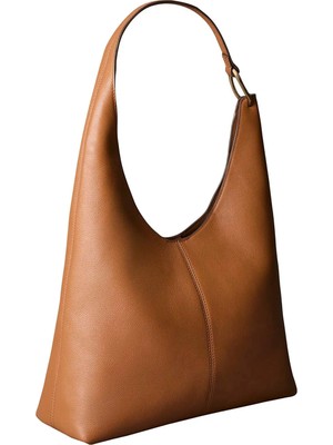 Calvin Klein Taba Kadın Omuz Çantası Slouchy Leather Md Shoulder Bag