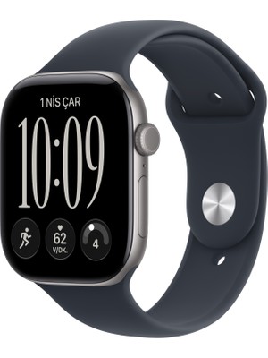 Apple Watch Series 12 Gps, 42 mm Uzay Grisi Alüminyum Kasa ve Lacivert Spor Kordon - S/m