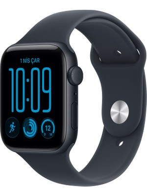 Apple Watch Se 3 Gps, 40 mm Gece Yarısı Alüminyum Kasa ve Lacivert Spor Kordon - M/l