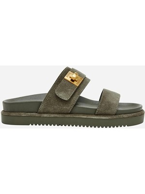 Steve Madden Yeşil Kadın Terlik Take-Two Olv