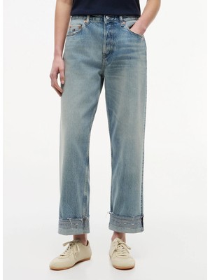 Tommy Jeans Mavi Kadın Slim Straight Denim Pantolon DW0DW231081AB