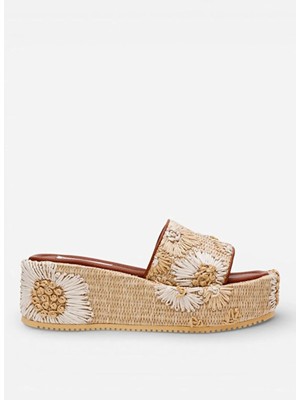 Steve Madden Natürel Kadın Terlik Decor-Emb