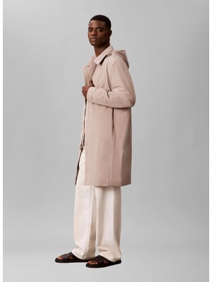 Calvin Klein Bej Erkek Ceket LV04LG505GHMT_LS Relaxed Tech Nylo