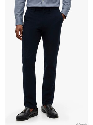 Tommy Hilfiger Lacivert Erkek Pantolon MW0MW43408DW5_DENTON Knıt Tech Chı