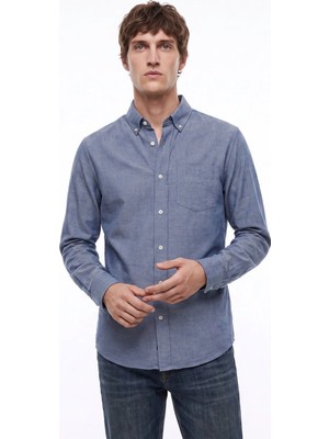 Dockers Lacivert Erkek Regular Fit Gömlek D2620159410_DIAGONAL Gömlek