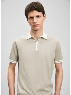 Lufian Lufıan Bej Erkek Slim Fit Polo T-Shirt Dean