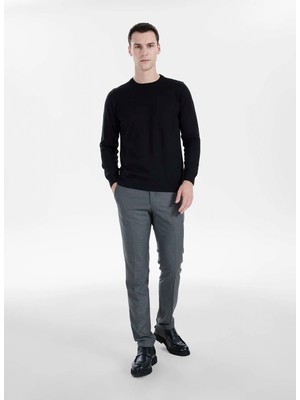 Altınyıldız Classics Antrasit Erkek Slim Fit Armürlü Pantolon ACE001271456