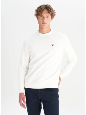 Wrangler Beyaz Erkek Sweatshirt GW2520255W02 Sweatshırt Beyaz