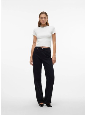 Vero Moda Beyaz Kadın Dar T-Shirt 10306894-110602 Tcx
