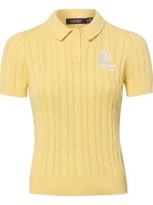 Lauren Ralph Lauren Sarı Kadın Nakışlı Polo T-Shirt 200932224