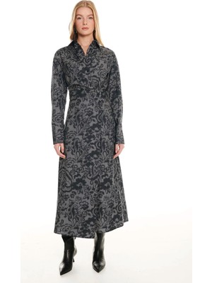 Ted Baker Siyah Kadın Gömlek Yaka Elbise TBWRDR3001-1