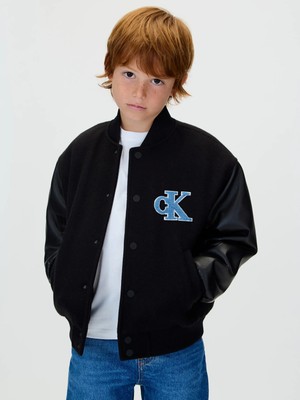 Calvin Klein Erkek Siyah Calvin Klein Varsıty Jacket Siyah Çocuk Ceket