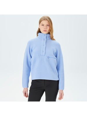 Peak Performance Fleece Snap Kadın Mavi Outdoor POLAR.30166