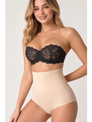 Sweet Sauna Göbek Alt Karın ve Basen Toparlayıcı  Sıkılaştırıcı Gögüs Altı Kadın Kaydırmaz Ten Yüksek Bel Silikonlu Slip Korse