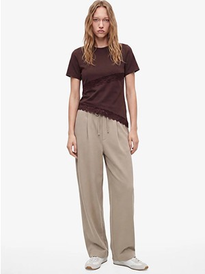 Koton T-Shirt, Xs, Kahve
