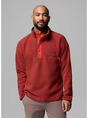 Columbia AM5780 Helvetıa Iı Half Snap Fleece Kırmızı Erkek Polar Sweatshırt