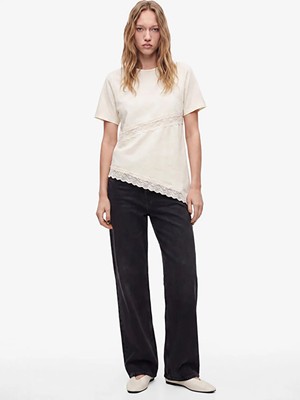 Koton T-Shirt, Xs, Bej