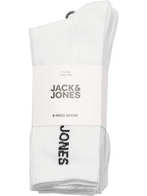 Jack & Jones Erkek Logo Detayli 5'li Çorap Paketi - Corp