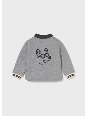 Mayoral Gri Erkek Bebek Işlemeli Sweatshirt 2415