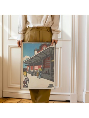 Pegziz Japon Modern Sanatı Tokyo Şehir Manzarası Çerçeveli Sanat Poster Duvar Dekoru