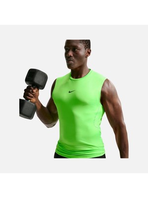 Nike Pro Dri-Fit Tight Sleeveless Fitness Training Yeşil Erkek Atlet