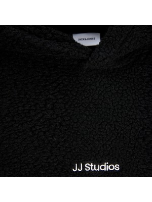 Jack & Jones Erkek Nakis Detayli Loose Fit Kapüsonlu Sweatshirt - Soho