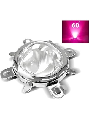 Profisher 20W-120W LED Için 44MM 60° Optik Cam Lens + Reflektör + Kasa