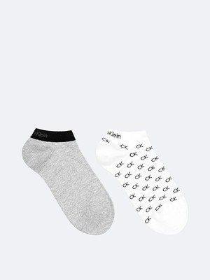 Calvin Klein Erkek Çok Renkli Calvin Klein Ck Men Sneaker 2p Al 2li Çorap Set