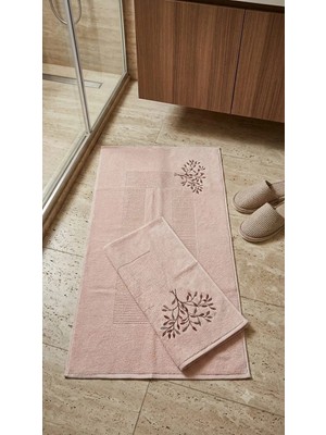 A.Z.H. Maribor (2.li Set) 50X70CM. / 60X100 cm %100 Pamuk Nakışlı Lüks Ayak Havlusu, Ayak Paspası, Havlu Paspas, Banyo ve Lavabo Paspası