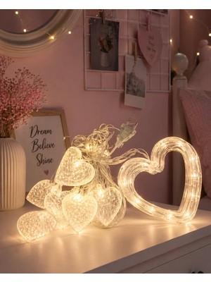 Cm Store Kalp Figürlü LED Neon Dekor Işığı Romantik Ortam Aydınlatması