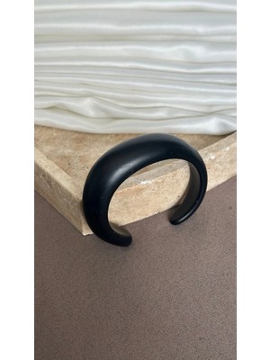 Dore Collection 1 Adet-Siyah Akrilik Bangle Bileklik Japon Style