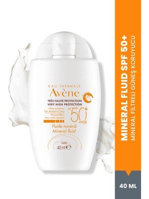 Avene Mineral Fluid SPF 50+ Hassas Ciltler için Ultra Hafif Güneş Kremi 40 ml