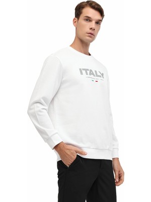 Lumberjack Erkek Sweatshirt Gale 16ITL701 Ekru