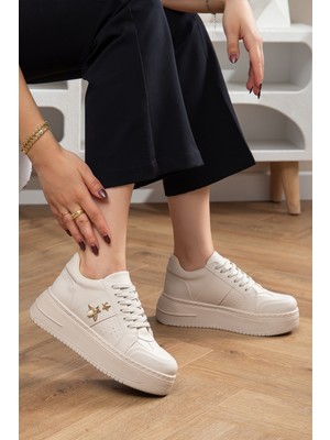 Bahrina Kalın Çift Cırtlı Anatomik Ortapedik Sneaker Günlük Spor Ayakkabı