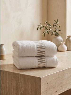 Dantela Form 2'li Nakışlı El Havlusu Seti 50X90 cm