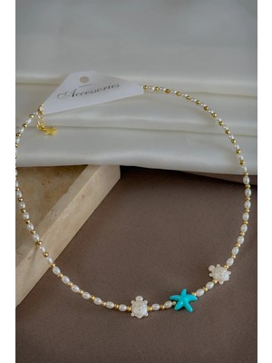 Dore Collection Summer Collection Renkli Boncuklu El Yapımı Özel Tasarım Kadın Kolye