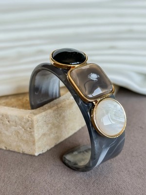Dore Collection Premium Reçine Kelepçe- Pinterest Model Tasarım Fenomen Viral Büyük Bilezik