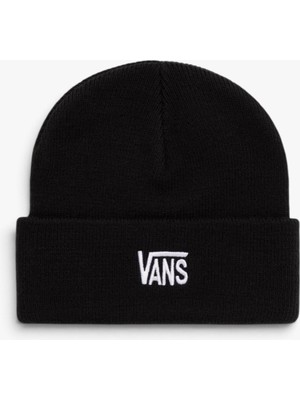 Vans Stretch Logo Tall Cuff Beanie Unisex Çocuk Siyah Bere - VN000ZW1