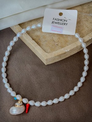 Dore Collection Zr Model Yaz Sezonu Inci Detaylı Viral Biber Deniz Kabukları Fenomen Trend Kolye