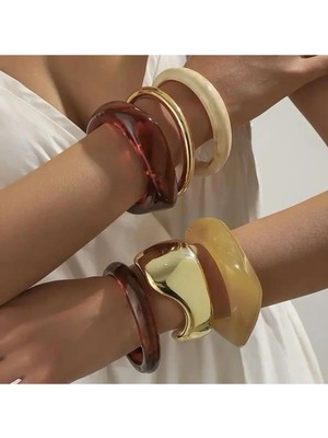 Dore Collection Pinterest Model Trend Viral Kelepçe Fenomen Kalın Renkli Yaz Gold Bilezik