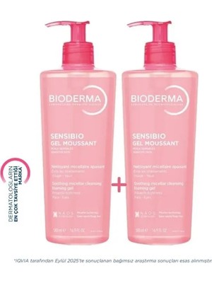 Bioderma Sensibio Gel Moussant Foaming Gel 500 ml 2 Adet