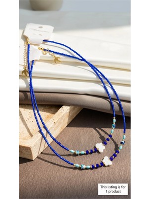 Dore Collection Summer Collection Figürlü Renkli Boncuklu El Yapımı Özel Tasarım Kadın Kolye