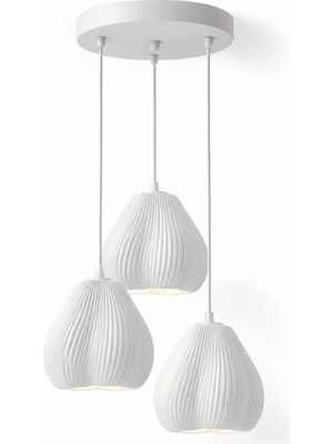 Sora Group Lumi̇nera Salon Oturma Odasi Üçlü Sarkıt Avize – Salon Aydınlatması 70 cm