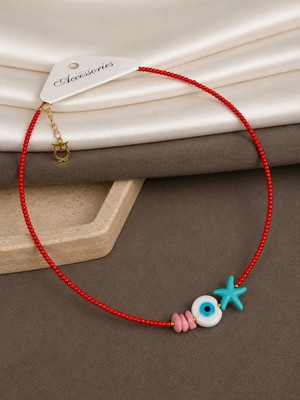 Dore Collection Summer Collection Nazar Boncuklu El Yapımı Özel Tasarım Kadın Kolye