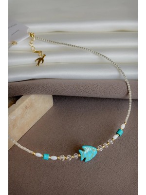 Dore Collection Summer Collection Renkli Boncuklu El Yapımı Özel Tasarım Kadın Kolye
