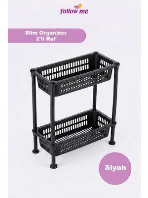Follow Me Slim Organizer 2'li Raf Siyah -FM515700-S
