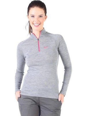 Woolona Vega Uzun Kollu Yarım Fermuar Kadın Sweatshirt