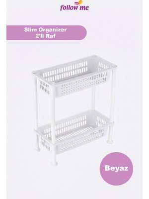 Follow Me Slim Organizer 2'li Raf Beyaz -FM515700-B